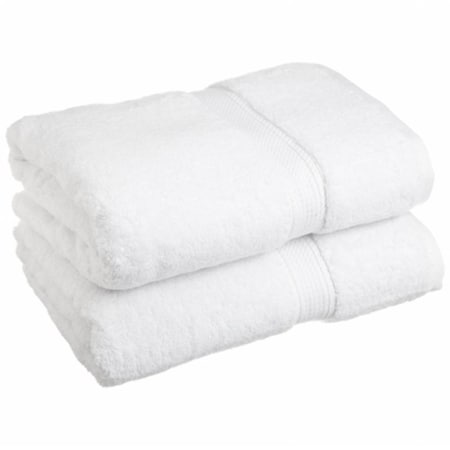 Superior 900GSM Egyptian Cotton 2-Piece Bath Towel Set  White 900GSM BATH WH